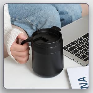 Leeonz 350ml Insulated Coffee Mug With Handle and Lid