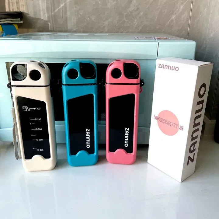 Zannuo 350ml Square Sports Water Bottle