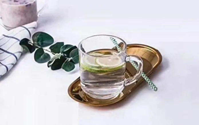 Coffee Mugs Clear Glass Set of 6| Warm Beverage Cups| Party Juice Cups