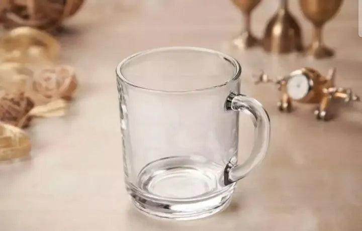 Coffee Mugs Clear Glass Set of 6| Warm Beverage Cups| Party Juice Cups