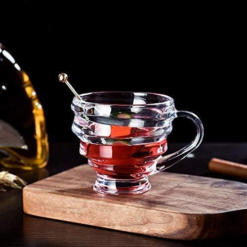 6pcs set of Glass Tea & Coffee Cup with Handle or Elegant Glass Mug – Heat-Resistant & Stylish