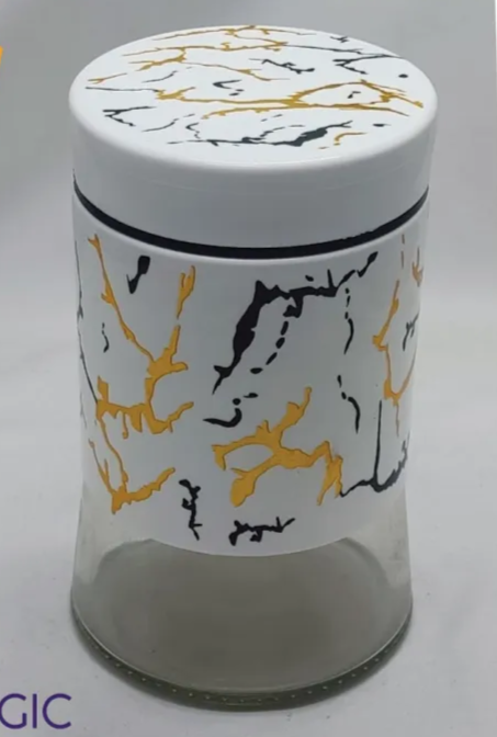 Storage Canisters Set With Tight Steel Stylish Glass & Stainless Steel Kitchen Containers for Coffee Tea & Sugar