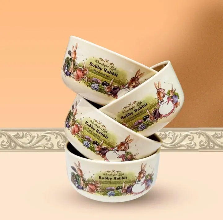 A Set of Bobby Rabbit Plastic Bowls For Kids