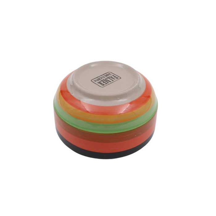 Colorful Porcelain Striped Bowl – 3pcs |Small , Medium & Large|For Serving Snacks, Soup Or Desserts
