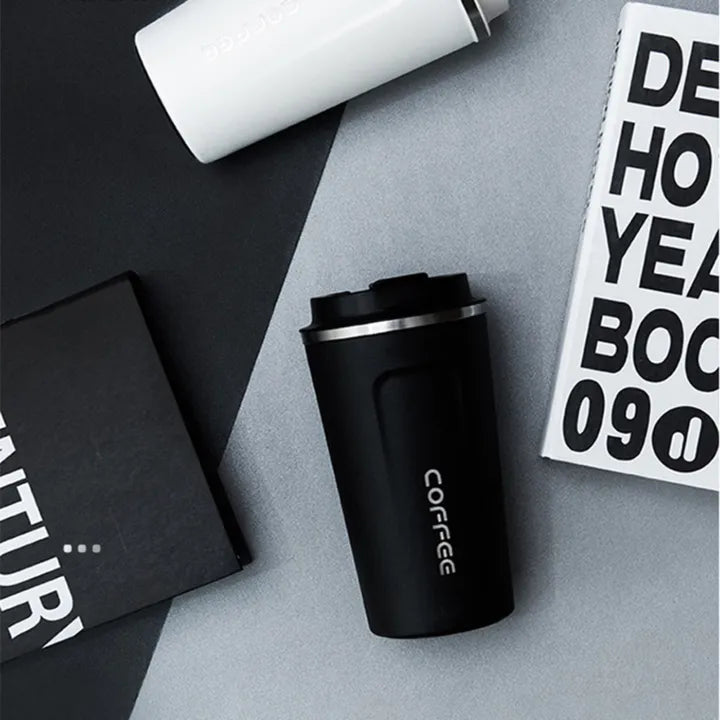 Stainless Steel Thermos Flask| Coffee Mugs 380ml/500ml Insulation Water Bottle Cups |Drinkware With Double Lid| Travel Tea Mug
